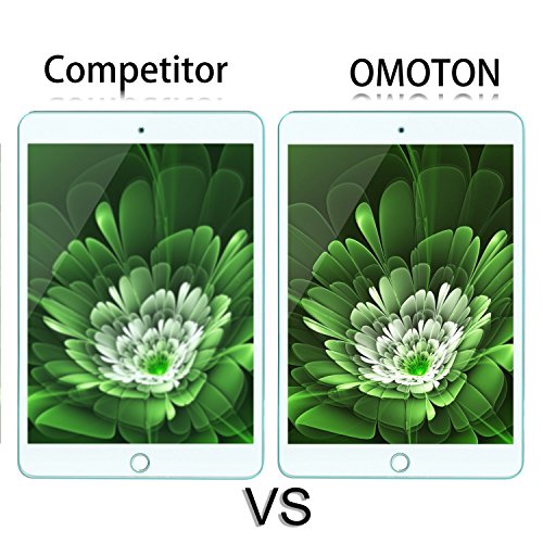 OMOTON Panzerglas Displayschutzfolie für iPad mini 4 mit [Apple Bleistift kompatibel ] [9H Härte] [Kristall-klar [kratzfest] [Luftbläschen-frei] [Lebenslage Garantie] - 5