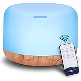 Baeskii 500ml Essential Oil Diffuser, Quiet Aromatherapy Mist Diffusers for Essential Oils, Ultrasonic Oil Diffuser with Remo