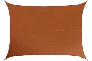 Kookaburra Waterproof Garden Sun Shade Sail Canopy in Terracotta 98% UV Block (4m x 3m Rectangle)