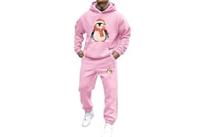 Mfhmom Weihnachtanzug Xmas Funny Jogginganzug Herren Lustig Trainingsanzug Set für Damen Essentials Tracksuit Set Weihnachtdruck Lose Hoodies und Jogginghosen Unisex Weihnachtsoutfit