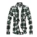 Move&Moving(TM) Mens Long Sleeves Check Print Casual Shirts Plaid Flannel Shirt