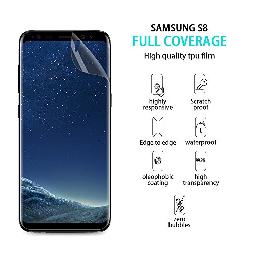 3 PACK Samsung Galaxy S8 Protector de Pantalla Edota Case Friendly Ultra Clear Not Glass TPU Film Full Covered Front Protector de pantalla Samsung Galaxy S8 3 PACK Samsung Galaxy S8 Protector de Pantalla Edota Case Friendly Ultra Clear Not Glass TPU Film Full Covered Front Protector de pantalla Samsung Galaxy S8