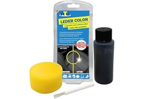 ATG® Teinture Cuir Noir - Teinture pour Cuir et Peinture Cuir - Entretien pour Siège et Volant de Voiture, Canapé, Chaussure, Veste et Autre Vêtements - renovateur Cuir Voiture - Peinture pour Cuir