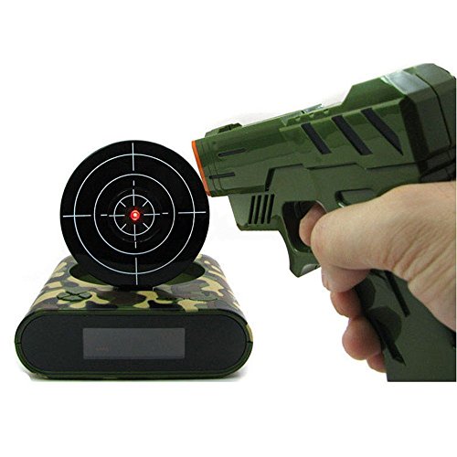 Digital Wecker Gaming Clock, Stoga Gun Clock Gun Wecker Digital Wecker Lustige Wecker Neueste Wecker-Grün - 4