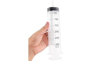 Gufastoe 1pcs 300ml Plastique Seringu-e,pour les expériences industrielles et scientifiques en laboratoire