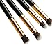 4Pcs Makeup Cosmetic Tool Eyeshadow Foundation Blending Brush Set (Black)