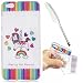 Produktbild Huawei P10 Lite Silikon Handyhülle, Silikon Hülle für Huawei P10 Lite ,Edaroo Cute Fun LustigKarussellMotiv Bunte Malerei Ultra Slim Dünn Klar durchsichtig Transparent Weich Silikon Gummi TPU Gel Schutz Rückseite HandyHülle Bumper Flexibel Schutzhülle Kratzfest Case Cover für mädchen jungs frauen Für Huawei P10 Lite