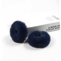 14 Stück Plüsch-Pompon-Haargummis – Samtig, Elastisch, In 7 Farben, Für Damen & Mädchen