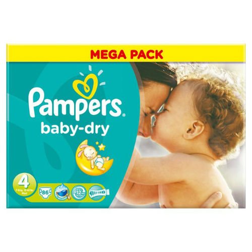 Pampers Baby Dry Size 4 (7-18kg) Mega Box 86 per pack