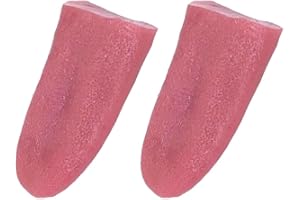 QEDBOJE 2 Pieces Stretchy Artificial Tongue Toy for Horrible Halloween Rough Jokes Prank Tricks (Realistic Fake Tongue, Props), multicoloured