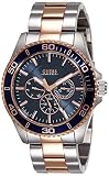 Guess Herren Analog Quarz Uhr mit Edelstahl Armband W0172G3
