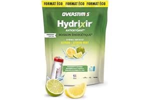 OVERSTIM.s – Boisson Hydrixir Antioxydant (3kg) - Boisson énergétique pour le sport – Electrolytes (sodium,magnésium) – Vitamines (B1,B6,C,E) – Réduction de la fatigue - Saveur Citron-citron vert