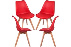 Regalos Miguel - Packs Sillas Comedor - Pack 4 Sillas Synk Basic - Rojo
