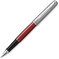 Parker Jotter Fountain Pen | Kensington Red | Medium Nib Blue Ink | Gift Box