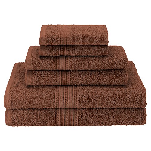 Preisvergleich Produktbild Superior Umweltfreundliches Handtuchset, Baumwolle, braun, 6-teilig