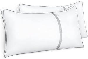 Poduszka BedStory 40x80 cm zestaw 2 szt., zmywalna poduszka z mikrofibry (850gx2), oddychająca, wygodna poduszka wewnętrzna z flanelowym wykończeniem, optymalne podparcie we wszystkich pozycjach do spania