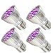 Produktbild Pflanzenlampe E27 LED Grow Light 28W Wachstumslampe Vollspektrum Pflanzen Licht für Garten Gewächshaus Zimmerpflanzen, Blüte, Blumen und Gemüs [4 Pack]