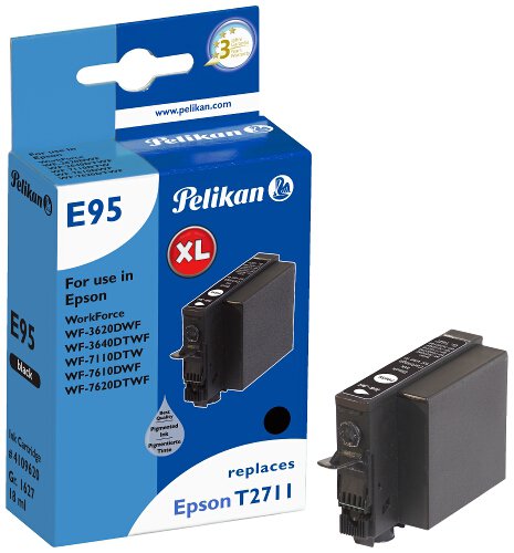 Pelikan Druckerpatrone E95 ersetzt Epson T27114010, Schwarz (pigment)