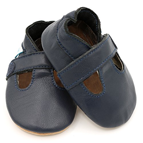 Dotty Fish – Weiche Baby Lederschuhe – T-bar Schuhe für Jungen – 0-6 monate, 6-12 monate, 12-18 monate, 18-24 monate - 3