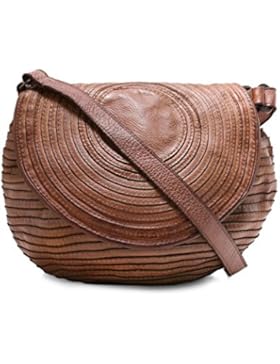 Majo Damen kleine Ledertasche slouchy Rot