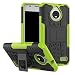 Produktbild Tasche für Motorola Moto E4 Hülle, Yould Anti-Rutsch-Slip Handyhülle mit Stand Function Reifenmuster Telefonkastenz grün Tasche für Motorola Moto E4
