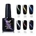 Gel Polish, Belen Cat Eye Top Coat Gel Nail Polish Metal Chameleon Colors Change Color Gel Magnetic Cat Gel Polish UV Nail Art 10ML