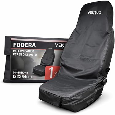 iSEATCOVER Coprisedili impermeabili per auto, in tela spessa, resistente, per auto, camion, SUV, impermeabile, resistente, universale, universale, colore: nero, grigio, set completo