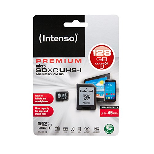 Intenso 3423491 Micro SDXC 128GB Class 10 Speicherkarte inklusiv SD-Adapter (UHS-I) - 2