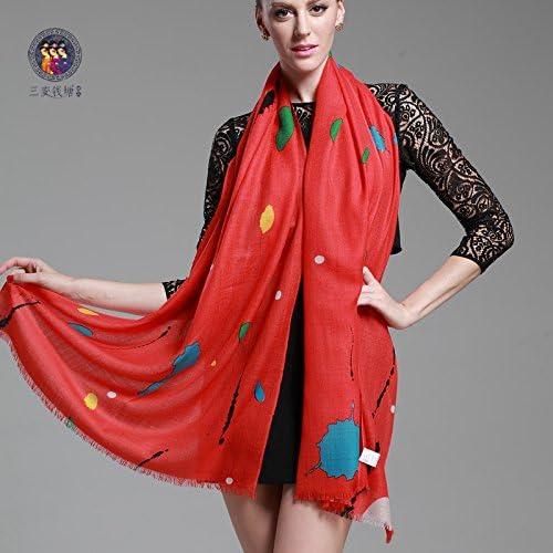 Wool scarf elegant temperament twill wool scarf with personality stamp burst,2,68*190cm,