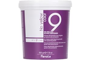 Fanola No Yellow Ultra Lightener - Polvere Decolorante Viola Antigiallo Ultra Schiarente - 500gr
