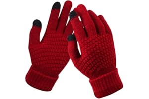 BSLVWG Guantes de Pantalla táctil de Invierno para Mujeres Guantes de Punto para Correr, Ciclismo, Senderismo, esquí