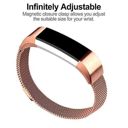 Ersatz Fitbit Alta und Alta HR Armbänder, Milanese Edelstahl Metall Armband für Fitbit Alta HR und Fitbit Alta - 4