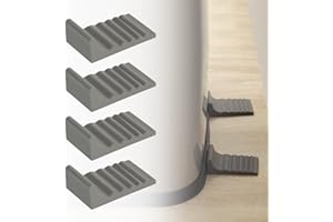 LANMU 2 paia di protezioni da parete in silicone per bidoni della spazzatura, distanziatori da parete per cestini rotondi e quadrati, senza trapano per cucina, ufficio, pavimento e parete