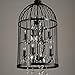 Produktbild Eisen-Kristall Retro Rural Kronleuchter Eisen Birdcage Kristallbeleuchtung Clothing Store Restaurant Licht Persönliche kreative Industrieleuchter-Lampe , 2