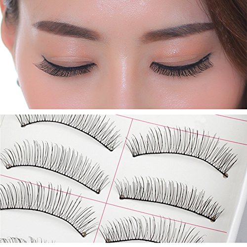 10 Paar Weiche Natürliche Querhandgemachte Wimpernmakeup Verlängerung falsche künstliche Wimpern Make Up Schwarz Eyelasches Wimpernverlängerung - 4