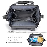 BRINCH Baby Wickeltasche mit wasserdichter Wickelunterlage, Mehrzweck Reise Wickelrucksack Baby Wickelhenkeltasche einschließlich Isolierte Beutel, Baby Windel Tagetasche inklusive Kinderwagenbefestigungen - 3