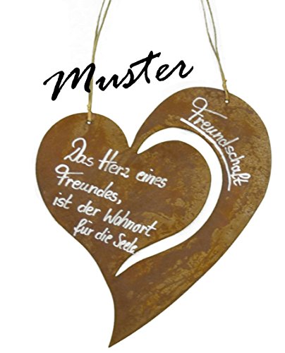 Blanko-Rostschild Herz Christine 30 cm Breit - 2