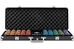 Home Deluxe - Mallette de poker No Limit – Mallette en aluminium de qualité supérieure, cartes étanches, 500 jetons de poker avec petits et gros boutons I Set de jetons de poker Deck