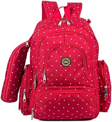 VESIA Multipurpose Large Capacity Diaper Backpack Water-proof Nylon Travel Bag for Mom and Dad