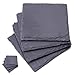 Produktbild 8er - SET Edle Untersetzer Glasuntersetzer Schieferplatte mit Gumminoppen auf der Unterseite 10 x 10 cm aus echtem Schiefer naturbelassen