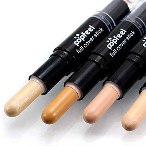 Gazechimp 4 Stück/Set Dual Head Concealer Stick Highlight Abdeck Cover Pen Concealer Pen Foundation Makeup Contour Stick / Kontur Stifte - 7
