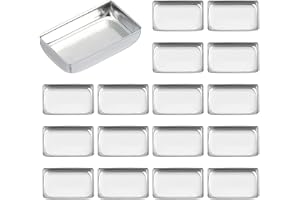PH PandaHall 80 stycken tomma metalliska panna aluminium palett panna sminkflaskor rektangel ögonskugga palett blush läppstif
