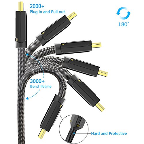 Honstek HD04 Hochgeschwindigkeits-HDMI-Kabel 2.0 für Xbox One / 360, PS3 / PS4, DVD Blu-ray-Player, HD-TV / Projektor, Feuerwehr / Apple / Smart TV Box, Desktops, Laptops, PC, Computer, A / V-Receiver und anderen HDMI-fähigen Geräte (4.6m) - 6