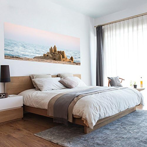 MIAORUI The castle on the beach with creative 3D bed/personality Home Furnishing decorative wall stickers murals,90*180cm a whole