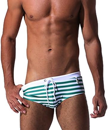 Fowater Mens Swimming Briefs Swim Trunks Beach Shorts Quickdry Swimwear Swimsuit