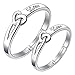 19 Likes 925 Silver Adjustable Lover Heart Metal Ring For Couple RS.499.00