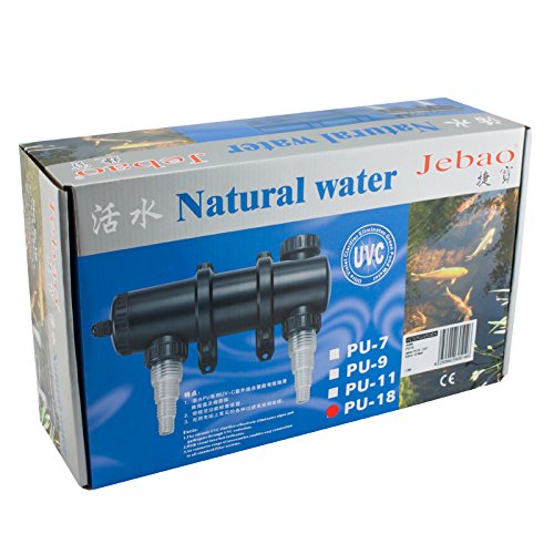Jebao PU18 / PU-18 – UVC Klärer 18 Watt UV Klärer Lichtfilter Algenvernichter Fachhandelsware für Teich und Aquarium Filterteichnik - 2