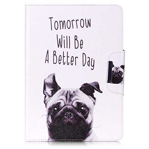 Samsung Galaxy Tab A 9.7 SM-T550 Hülle, Deenor Bunt Painting und Stilvoll Brieftasche Tasche PU Leder Flip Protective Stand Tasche Schutzhülle Hülle für Samsung Galaxy Tab A 9.7 SM-T550.[Dog] - 2