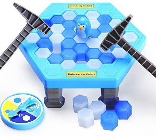 Penguin Trap Ice Breaker Toy Kids Puzzle Table Game Balance Ice Cubes Knock Ice Block Saving Penguin Family Party Interactive Over 3 Years Old