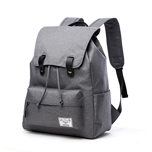 Preisvergleich Produktbild Valleycomfy Leinwand Rucksack Frauen / Männer Reisetasche Casual Einfacher Junge / Studentin Taschen Bis Zu 15,6 " (grau)